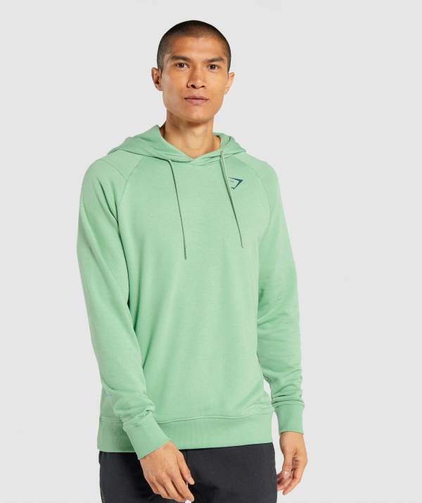 Panske Mikiny S Kapucňou Gymshark Bold Zelene | IB4976318